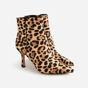 J. Crew Pointed-toe Ankle Boots in Leopard Calf Hair / Style: BT914 / Size 7 NWT
